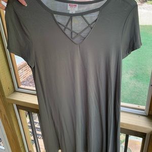 camo green maxi dress